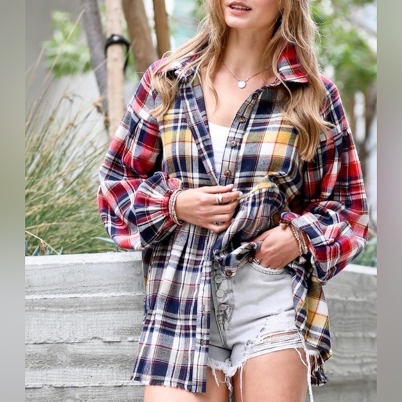 Plaid!! Plaid Swing Top - Picture 4 of 5